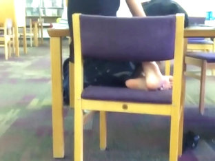 Candid Desi College Girl Feet In Library