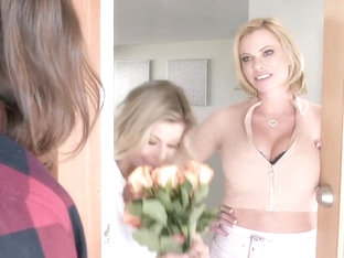 Two nurse sex with beautiful student 18+ on a big sofa...