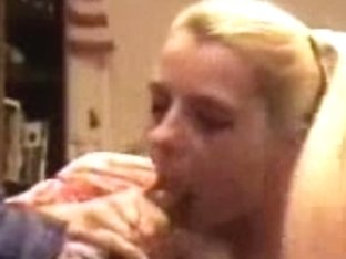 Busty Blonde Bitch With Pig-tails Sucking Dick On Camera