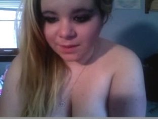 19yo blonde chubby teen masturbates on webcam