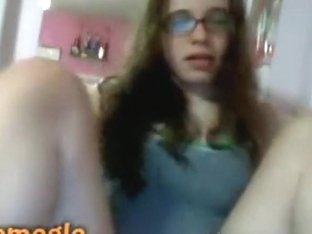 Cute Nerdy Girl With Glasses Rubs Her Hairy Pussy On Omegle
