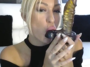 Sexy Blonde Dirty Talk Blow Job