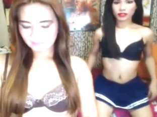 Two Hot Shemale Have Fun Together