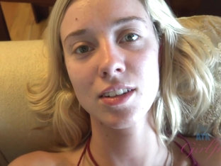 Pretty Blonde Girlfriend Gets A Facial