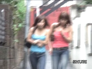 Boob Sharking Of Two Cute Japanese Chicks On The Street