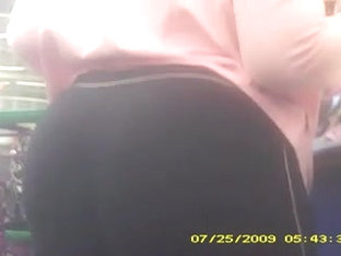 Big Round Ebony Butt Hidden Cam
