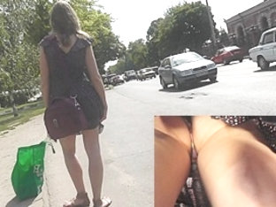 Astonishing real street upskirt movie