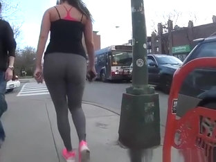 Sporty chick big cameltoe and ass