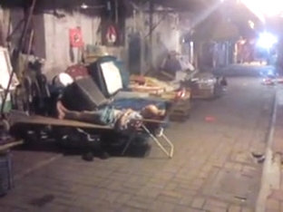 Str8 spy and touching a homeless