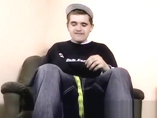 Amateur twink Bruce receives a long black cock in his ass