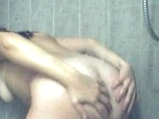 Cute Brunette Films Herself Masturbating In The Bathroom
