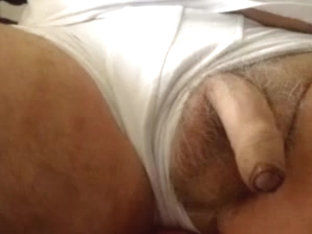 Up close between dad's legs