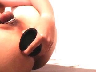 Cute CD with toys to fuck with their anus