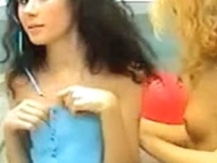Two Skinny Girls, Golden-haired Take Up With The Tongue Vagina To Brunette Hair Hair