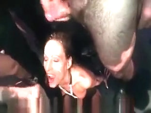 Horny Brunette Babe Gets Her Pretty Face