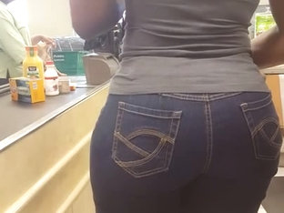 Candid Bubble butt ebony at Publix 2