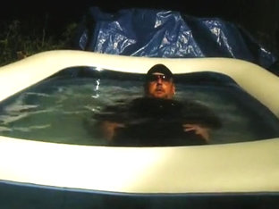 j-lubed wet jeans in the pool