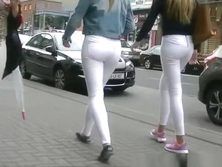 Candiblonde Teens In Tight White Jeans