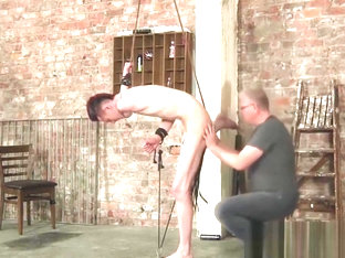 Tiedup young submissive gets rough paddling from master