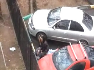 Couple fucking in the car parking