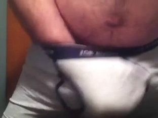 Gay masturbates in boxers and cums