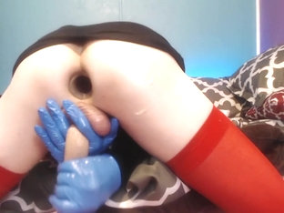 Amber Mei Neil - Sissy Cd Big Glass Butt Plug Insertion Stretching & Cum