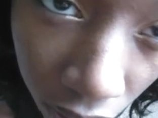 Ebony Girlfriend Gets Cummed On Her Face