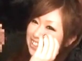 Cute Japanese Slut Jerks Off Two Cock