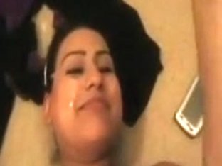 Large Milk Sacks And Cute Indian Gal Receives Facial