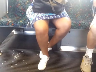 Sexy Legs Ebony Granny On The Train