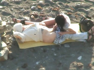 Voyeur Couple On Beach