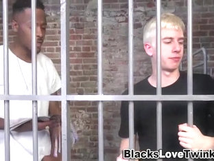 Twink gets cum covered