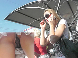 Upskirt Oops Scene Presents Chick's Black Panties