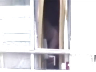 Naked Chick Is Hiding Behind Curtains From My Voyeur Cam