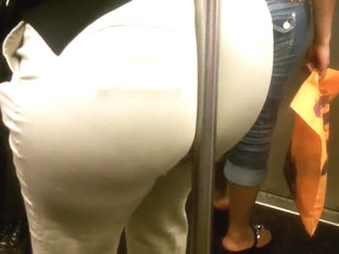 Ass On Subway Pole