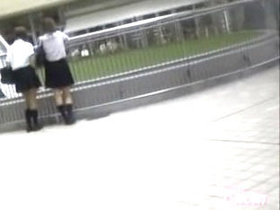 Gorgeous Pair Of Japanese Schoolgirls Got A Public Sharking