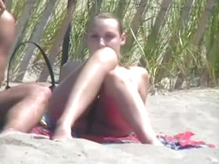 Voyeur Seeks For Naked Pussies On A Nudist Beach