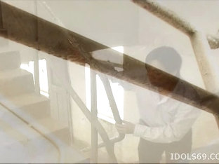 Insolent Asian babe hard fucked and jizzed on pussy