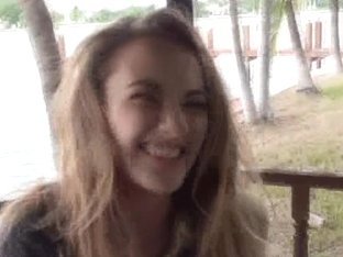 Thick cock in coeds pussy by river