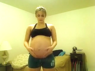 Pregnant Girl Does A Striptease In Her Room