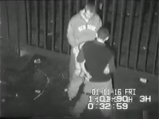 Security Cam Tapes A Partyslut Having A Threesome Behind The Club
