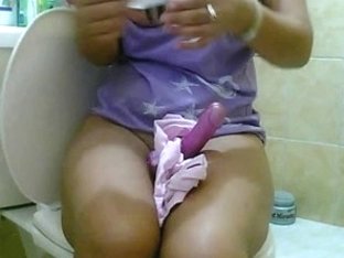 Big toy up my wet Latina snatch