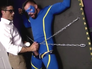 True Blue superhero milked to defeat