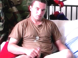 Gunner's Mate Strokes Off To Orgasm - Glen Barry
