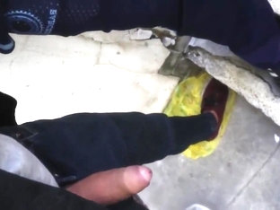 Latinos blowing And plowing outside