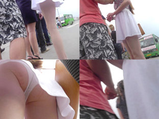 Hot candid upskirt vid show amazing skinny bum