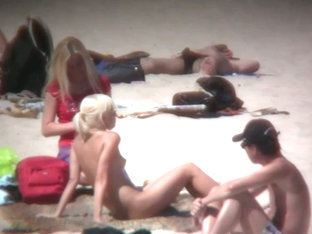 Smoking Hot Blonde On Hidden Beach Cam