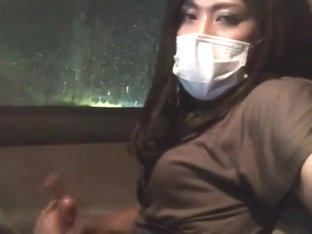 Asian CD Masturbating In Her Car