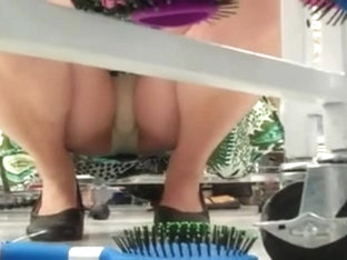 Squatting Upskirt In Store