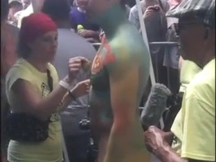 Confident Guy Nude in the Park